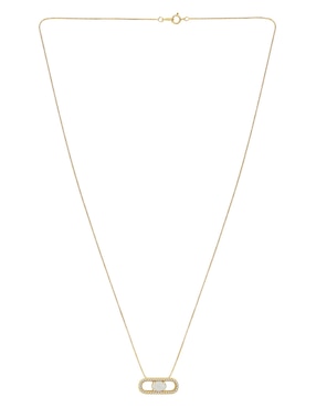 Collar ovalado Stackis de oro 14 K
