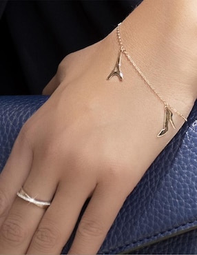 Pulsera Fianelli de oro 14 K Francia con acabado brillante