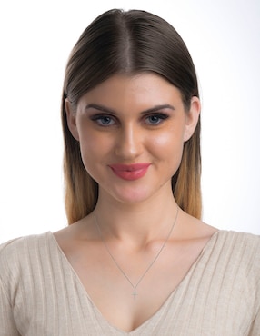 Collar de cruz Stackis de oro 14 K