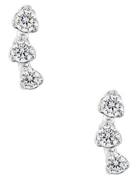 Aretes Stackis de oro con acabado brillante
