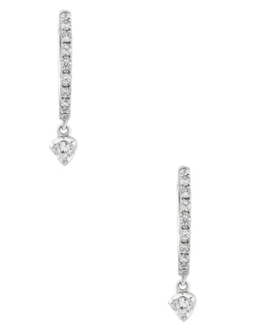 Arracadas Stackis de oro con acabado pavé cristal
