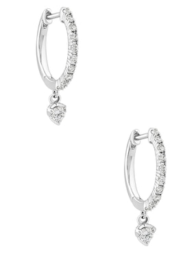 Arracadas Stackis de oro con acabado pavé cristal