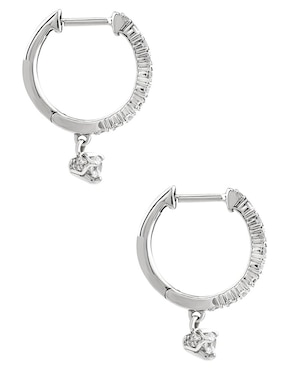 Arracadas Stackis de oro con acabado pavé cristal