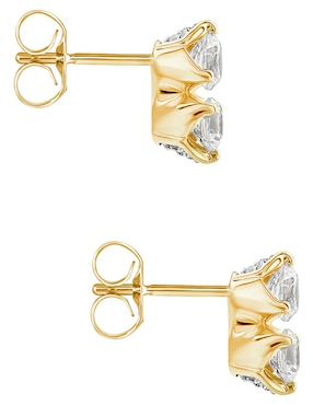 Aretes Stackis de oro con acabado brillante