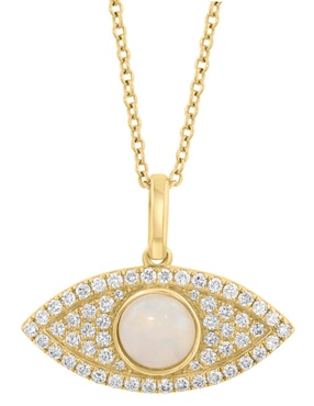 Collar con dije de ojo Effy de oro amarillo 14 K