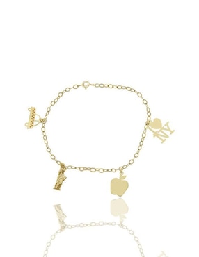 Pulsera Klamore de oro 14 K Paisaje New York con acabado brillante