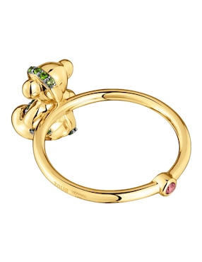 Anillo de oso Tous Lligat cromodiópsido baño de oro