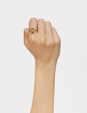 Anillo de oso Tous Lligat cromodiópsido baño de oro