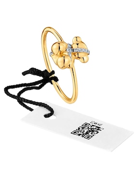 Anillo de oso Tous Lligat 18 k de oro diamante brillante