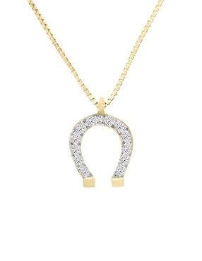 Colgante Y Dije De Herradura Fianelli De Oro Amarillo 14 K Diamante