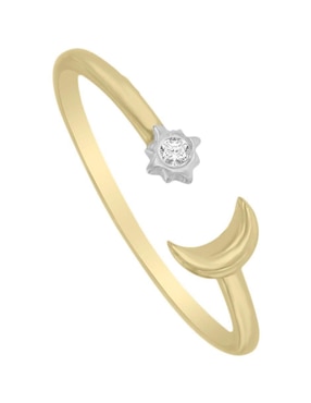 Anillo Fianelli Fantasy Sky 14 k de oro amarillo diamante brillante