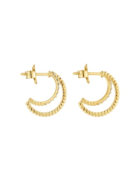 Aretes Cortos De Luna Tous Les Classiques De Oro 18 K Diamante