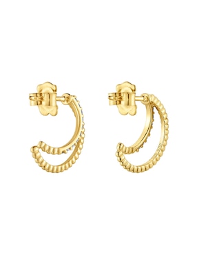 Aretes de luna Tous Les Classiques de oro con acabado brillante diamante