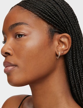 Aretes de luna Tous Les Classiques de oro con acabado brillante diamante
