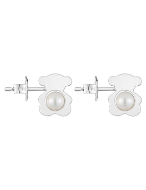 Aretes de oso Tous I-Bear de plata P 925 con acabado espejo perla