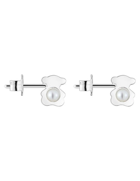 Aretes de oso Tous I-Bear de plata P 925 con acabado espejo perla