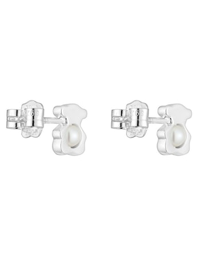 Aretes de oso Tous I-Bear de plata P 925 con acabado espejo perla