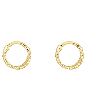 Aretes circulares Tous de oro con acabado espejo