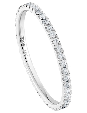 Anillo Tous Les Classiques 18 k de oro blanco diamante brillante