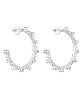Aretes de aro circulares Tous Bold Bear de plata P 925 con acabado espejo