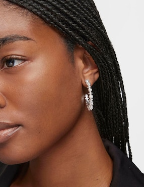 Aretes de aro circulares Tous Bold Bear de plata P 925 con acabado espejo