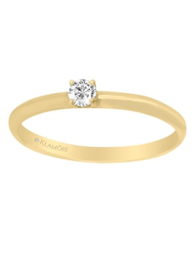 Solitario De Oro 14 K Klamore Diamante