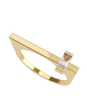 Anillo De Compromiso De Oro 14 K Amore Mio Zirconia