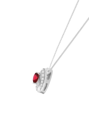 Colgante Y Dije circular Fascinare hera de oro blanco 14 K