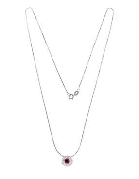 Colgante Y Dije circular Fascinare hera de oro blanco 14 K