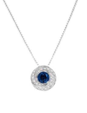 Colgante Y Dije circular Fascinare hera de oro blanco 14 K