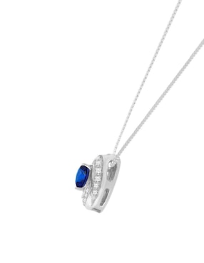 Colgante Y Dije circular Fascinare hera de oro blanco 14 K