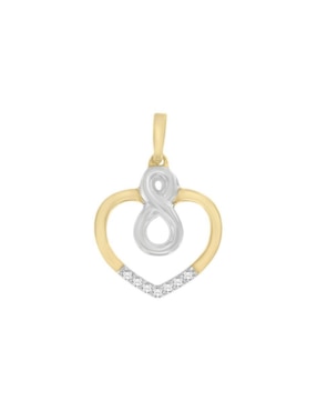 Dije De Corazón Fianelli De Oro Amarillo 14 K Diamante