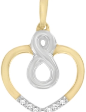 Dije de corazón Fianelli de oro amarillo 14 K