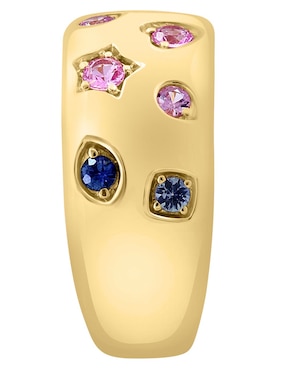 Anillo Effy 14 k de oro zafiro pulido