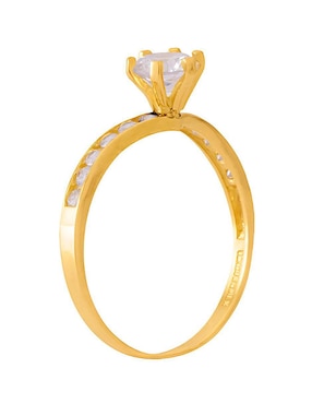 Anillo con gema Unlimited By Ob 10 k de oro amarillo zirconia pulido