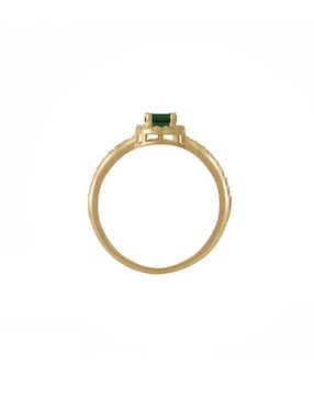 Anillo con gema Unlimited By Ob 10 k de oro amarillo zirconia pulido