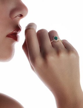 Anillo con gema Unlimited By Ob 10 k de oro amarillo zirconia pulido