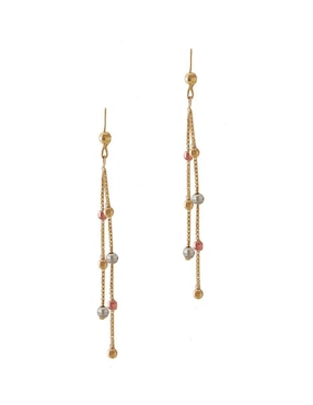 Aretes Unlimited By Ob de oro florentino con acabado brillante