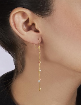 Aretes Unlimited By Ob de oro florentino con acabado brillante
