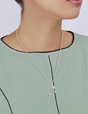 Collar de flor Unlimited By Ob de plata P 925