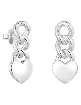 Aretes Cortos De Corazón Tous Bold Motif De Plata P925