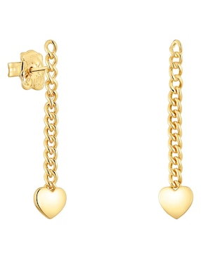 Aretes Largos De Corazón Tous Bold Motif De Plata P925