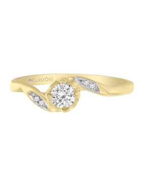 Solitario De Oro 14 K Klamore Diamante