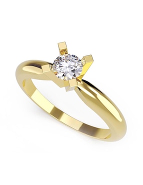 Anillo De Compromiso De Oro 14 K Amore Mio Diamante