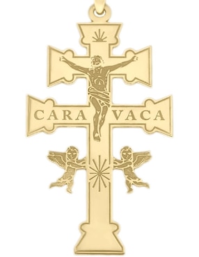 Dije de cruz Fianelli caravaca de oro amarillo 14 K