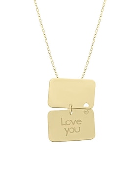 Colgante Y Dije de sobre Fianelli denna de oro amarillo 14 K