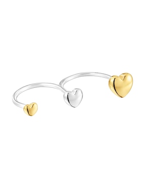 Anillo de corazón Tous My Other Half de plata P 925 con acabado baño de oro