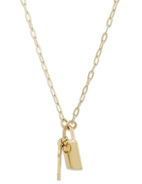 Collar de candado Richline Group Valentines de oro 14 K
