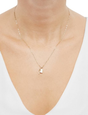 Collar de candado Richline Group Valentines de oro 14 K