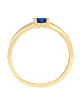 Anillo Fascinare Ali 14 k de oro amarillo zafiro y diamante brillante